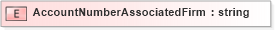 XSD Diagram of AccountNumberAssociatedFirm in schema xmlife2_20_01_xsd (Acord - Life, Annuity & Health Standards Program)