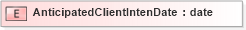 XSD Diagram of AnticipatedClientIntenDate in schema xmlife2_20_01_xsd (Acord - Life, Annuity & Health Standards Program)
