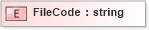 XSD Diagram of FileCode in schema txlife2_20_01_xsd (Acord - Life, Annuity & Health Standards Program)