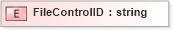 XSD Diagram of FileControlID in schema xmlife2_20_01_xsd (Acord - Life, Annuity & Health Standards Program)
