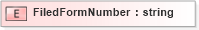 XSD Diagram of FiledFormNumber in schema xlifebase2_20_01_xsd (Acord - Life, Annuity & Health Standards Program)