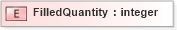 XSD Diagram of FilledQuantity in schema xmlife2_20_01_xsd (Acord - Life, Annuity & Health Standards Program)