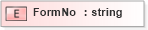 XSD Diagram of FormNo in schema xmlife2_20_01_xsd (Acord - Life, Annuity & Health Standards Program)