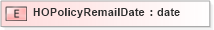 XSD Diagram of HOPolicyRemailDate in schema xmlife2_20_01_xsd (Acord - Life, Annuity & Health Standards Program)
