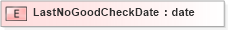 XSD Diagram of LastNoGoodCheckDate in schema xmlife2_20_01_xsd (Acord - Life, Annuity & Health Standards Program)