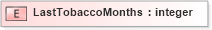 XSD Diagram of LastTobaccoMonths in schema xmlife2_20_01_xsd (Acord - Life, Annuity & Health Standards Program)