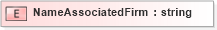 XSD Diagram of NameAssociatedFirm in schema xmlife2_20_01_xsd (Acord - Life, Annuity & Health Standards Program)
