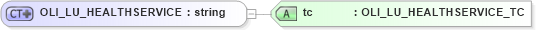 XSD Diagram of OLI_LU_HEALTHSERVICE in schema xmlife2_20_01_xsd (Acord - Life, Annuity & Health Standards Program)