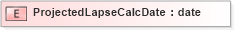 XSD Diagram of ProjectedLapseCalcDate in schema xmlife2_20_01_xsd (Acord - Life, Annuity & Health Standards Program)