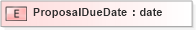 XSD Diagram of ProposalDueDate in schema xmlife2_20_01_xsd (Acord - Life, Annuity & Health Standards Program)