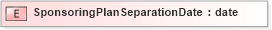 XSD Diagram of SponsoringPlanSeparationDate in schema xmlife2_20_01_xsd (Acord - Life, Annuity & Health Standards Program)