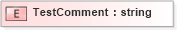 XSD Diagram of TestComment in schema xmlife2_20_01_xsd (Acord - Life, Annuity & Health Standards Program)