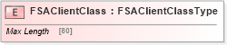 XSD Diagram of FSAClientClass in schema jv-ins-reinsurance-2008-1_xsd (Acord - Reinsurance & Large Commercial Standards Program)