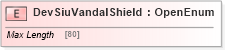 XSD Diagram of DevSiuVandalShield in schema ifx170_devlib_xsd (Interactive Financial eXchange (IFX))