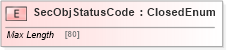 XSD Diagram of SecObjStatusCode in schema ifx170_secobjlib_xsd (Interactive Financial eXchange (IFX))