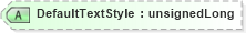 XSD Diagram of DefaultTextStyle in schema visio_xsd (Microsoft Office 2003 Reference Schemas)