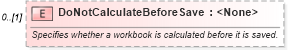 XSD Diagram of DoNotCalculateBeforeSave in schema excel_xsd (Microsoft Office 2003 Reference Schemas)