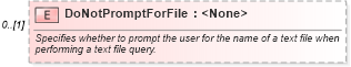 XSD Diagram of DoNotPromptForFile in schema excel_xsd (Microsoft Office 2003 Reference Schemas)