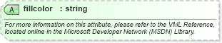 XSD Diagram of fillcolor in schema office_xsd (Microsoft Office 2003 Reference Schemas)