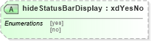 XSD Diagram of hideStatusBarDisplay in schema sd_xsd (Microsoft Office 2003 Reference Schemas)