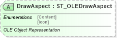 XSD Diagram of DrawAspect in schema vml-officedrawing_xsd (Office Open XML (OOXML / OpenXML / Ecma 376))