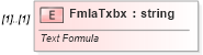 XSD Diagram of FmlaTxbx in schema vml-spreadsheetdrawing_xsd (Office Open XML (OOXML / OpenXML / Ecma 376))