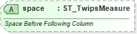 XSD Diagram of space in schema wml_xsd (Office Open XML (OOXML / OpenXML / Ecma 376))