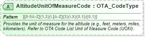 XSD Diagram of AltitudeUnitOfMeasureCode in schema ota_commontypes_xsd1 (Open Travel (OTA))