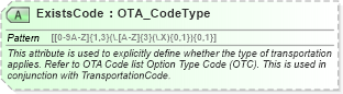 XSD Diagram of ExistsCode in schema ota_commontypes_xsd1 (Open Travel (OTA))