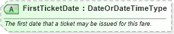XSD Diagram of FirstTicketDate in schema ota_aircommontypes_xsd (Open Travel (OTA))