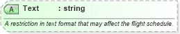 XSD Diagram of Text in schema ota_airschedulers_xsd (Open Travel (OTA))