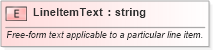 XSD Diagram of LineItemText in schema pidxlib_xsd (PIDX - Petroleum Industry Data Exchange)