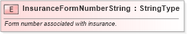 XSD Diagram of InsuranceFormNumberString in schema fields_xsd (Standards for Technology in Automotive Retail)
