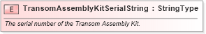 XSD Diagram of TransomAssemblyKitSerialString in schema fields_xsd (Standards for Technology in Automotive Retail)