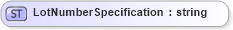 XSD Diagram of LotNumberSpecification in schema invoice_xsd (HR-XML - Human Resources XML)