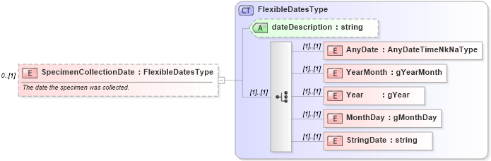 XSD Diagram of SpecimenCollectionDate in schema backgroundreports_xsd (HR-XML - Human Resources XML)