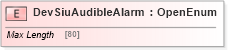 XSD Diagram of DevSiuAudibleAlarm in schema ifx170_devlib_xsd (Interactive Financial eXchange (IFX))