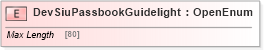 XSD Diagram of DevSiuPassbookGuidelight in schema ifx170_devlib_xsd (Interactive Financial eXchange (IFX))