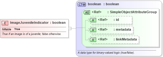 XSD Diagram of ImageJuvenileIndicator in schema jxdm_xsd (National Information Exchange Model (NEIM))