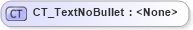 XSD Diagram of CT_TextNoBullet in schema dml-textbullet_xsd (Office Open XML (OOXML / OpenXML / Ecma 376))