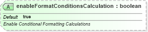 XSD Diagram of enableFormatConditionsCalculation in schema sml-sheet_xsd (Office Open XML (OOXML / OpenXML / Ecma 376))