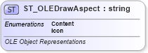 XSD Diagram of ST_OLEDrawAspect in schema vml-officedrawing_xsd (Office Open XML (OOXML / OpenXML / Ecma 376))