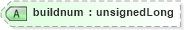 XSD Diagram of buildnum in schema visio_xsd (Microsoft Office 2003 Reference Schemas)