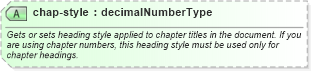 XSD Diagram of chap-style in schema wordnet_xsd (Microsoft Office 2003 Reference Schemas)