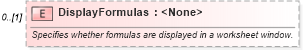 XSD Diagram of DisplayFormulas in schema excel_xsd (Microsoft Office 2003 Reference Schemas)