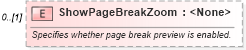 XSD Diagram of ShowPageBreakZoom in schema excel_xsd (Microsoft Office 2003 Reference Schemas)