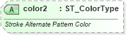 XSD Diagram of color2 in schema vml-main_xsd (Office Open XML (OOXML / OpenXML / Ecma 376))