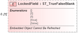 XSD Diagram of LockedField in schema vml-officedrawing_xsd (Office Open XML (OOXML / OpenXML / Ecma 376))