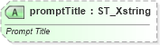 XSD Diagram of promptTitle in schema sml-sheet_xsd (Office Open XML (OOXML / OpenXML / Ecma 376))