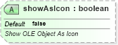 XSD Diagram of showAsIcon in schema pml-embedding_xsd (Office Open XML (OOXML / OpenXML / Ecma 376))